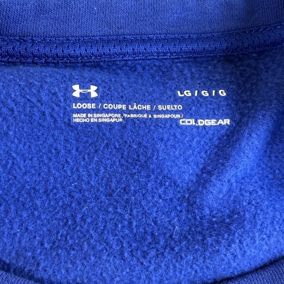 Under Armour Pepsi Sweatshirt Men’s Large Blue Fleece Loose ColdGear Pullover - Picture 5 of 8